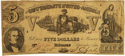 5 Dollars - Confederate States - Numista