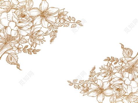 彩色卡通手绘玫瑰花花卉鲜花边框装饰元素PNG素材免费下载 - 觅知网