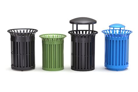 Park Trash Can Set 3D model | CGTrader