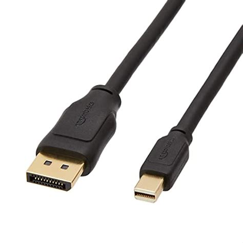 AmazonBasics Mini DisplayPort to DisplayPort Cable-3 Feet,Black - Buy ...