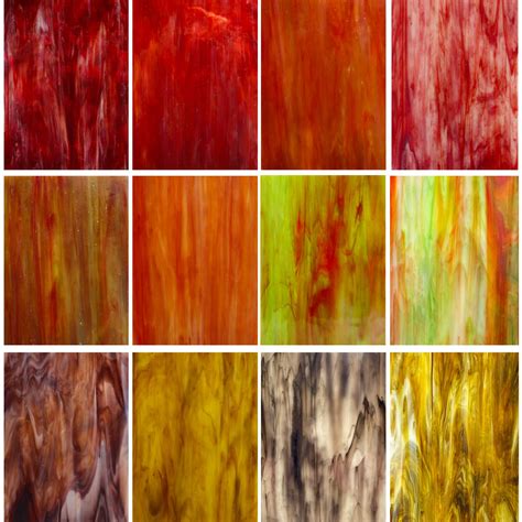 Buy LITMIND 12 Pack Assorted Stained Glass Sheets, 4x6 Inch Glass ...