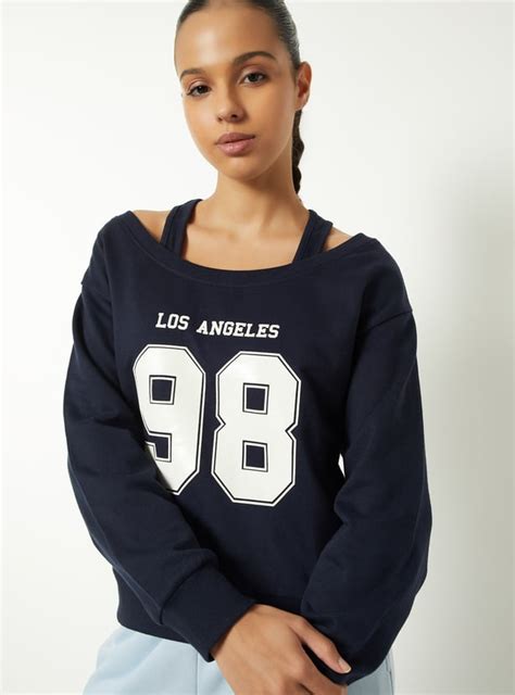 Buy Women Printed Drop Shoulder Sweatshirt Online at just Rs. 899.0 ...