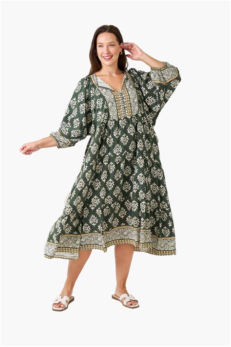 ZARAH DRESS-WHOLESALE WOMEN DRESS-GREEN – BOHO AUSTRALIA