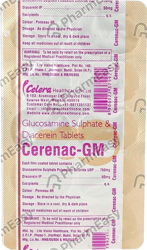 Cerenac Gm Strip Of 10 Tablets: Uses, Side Effects, Price & Dosage ...