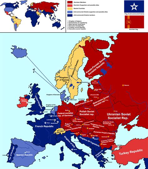 Cold War Map Of Europe Iron Curtain
