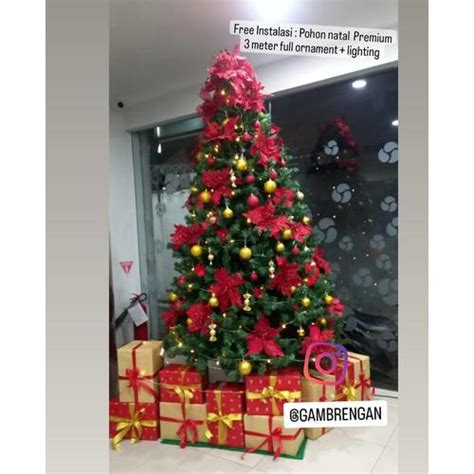 Jual Full Ornament Pohon Natal Size 3 Meter 10ft 10 feet 300cm 3m ...
