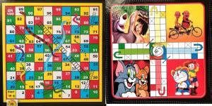 HK Sport & Toys Wooden Board Ludo Snake & Ladders 2 in 1 with Ludo ...