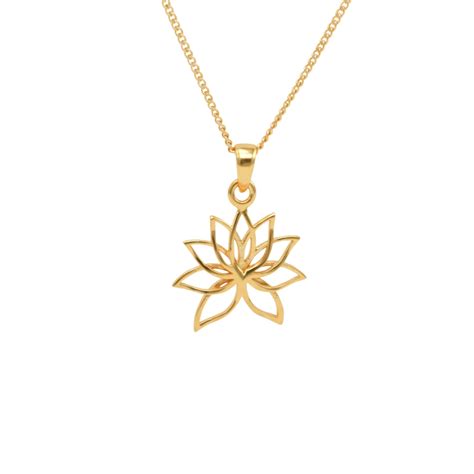 Handmade Lotus Charm Necklace in 92.5 Silver by House of Aadyaa