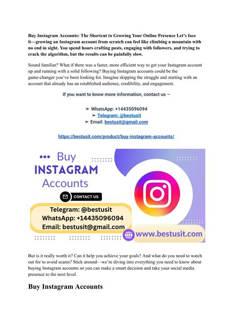 PPT - How To Safely Buy Instagram Accounts (Guide 2025-2026) PowerPoint ...