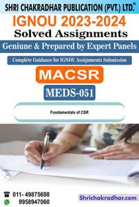 IGNOU MEDS 51 Solved Assignment 2023-24 Fundamentals Of CSR IGNOU ...