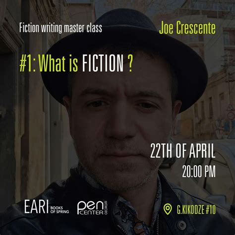 Fiction writing master class - #1 What is Fiction?, Eari Bookshop ...