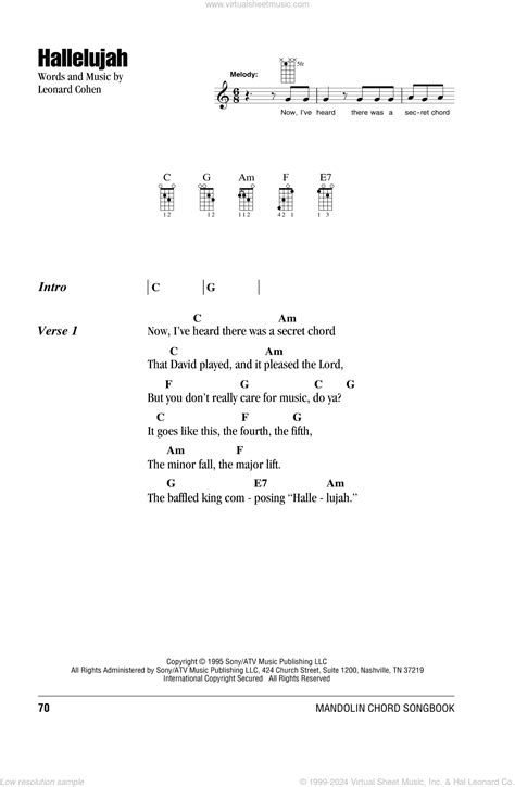 Leonard Cohen Hallelujah Chords Piano - Sheet and Chords Collection
