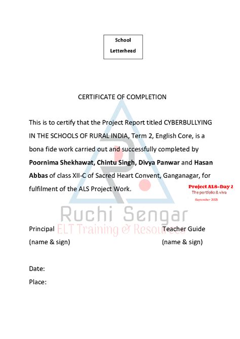 Certificate OF Completion - Mathematics: Applications and ...