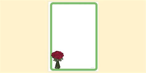 Rose Bouquet Page Border | Page Borders | Twinkl