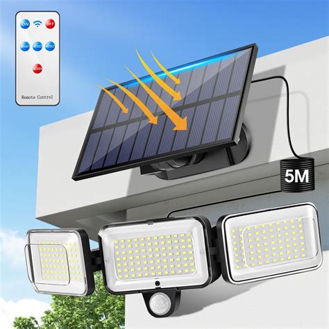 One Fire Solar Motion Lights Outdoor Waterproof, 224 LED + 2000LM + 300 ...