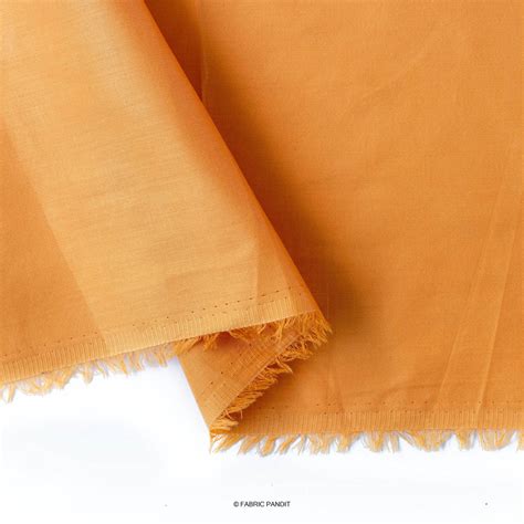 Carrot Orange Cotton Fabric 42 inch Width | Fabric Pandit