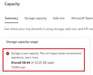 Dataverse क्षमता-आधारित भंडारण अवलोकन - Power Platform | Microsoft Learn