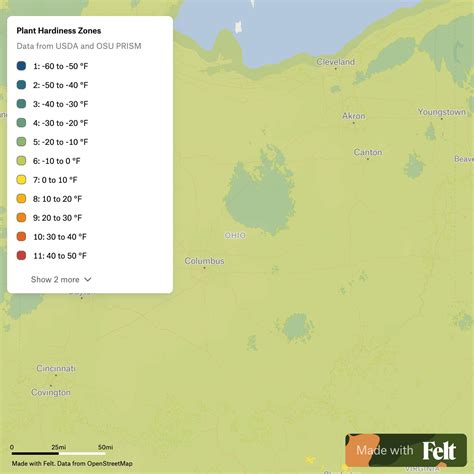 Ohio Plant Hardiness Zone Map State Maps Of USDA Plant Hardiness Zones