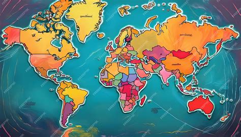 World Map with Colors 的图像结果