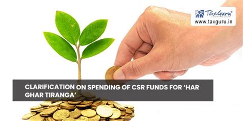 Clarification on spending of CSR funds for ‘Har Ghar Tiranga’