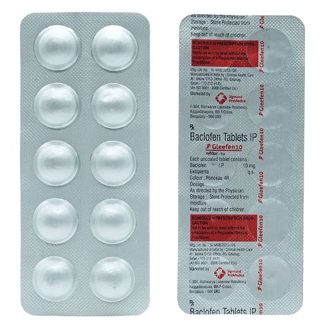 Gleefen 10 mg Tablet | Uses, Side Effects, Price | Apollo Pharmacy