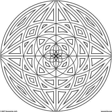 Geometric Shape Coloring Pages - Printable Coloring Pages for Kids