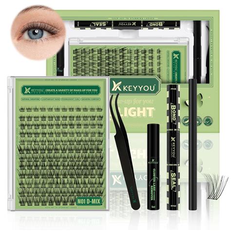 Amazon.com: Natural Lash Clusters Kit 144Pcs DIY Lash Extension Kit ...