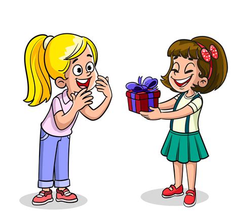 Gift Giving Kids Clip Art