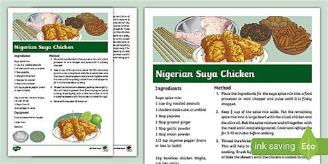 Nigerian Suya Chicken - Harmony Week Recipe (teacher made)