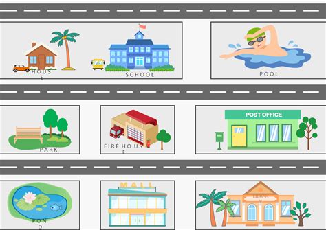 Image result for Basic Blank Town Map