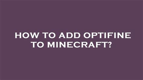 Image result for How to Add Optfine to Minecraft Java