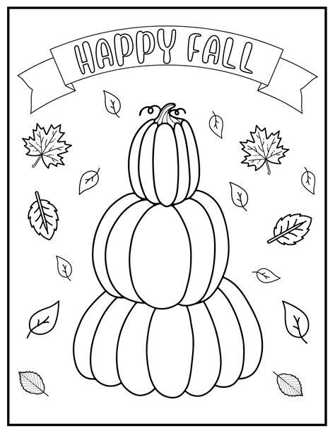 Autumn Themed Coloring Pages