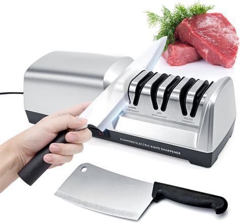 Amazon.com: OEC-T5 Electric Knife Sharpener, Professional 3-Stage Electric Knife Sharpeners with ...