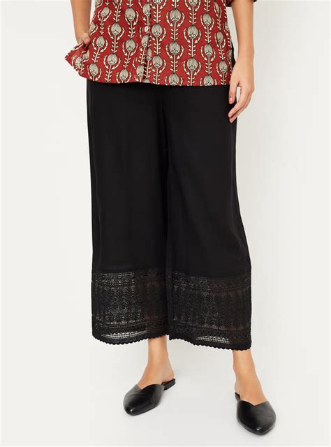 Buy Women Embroidered Hem Palazzos Online at just Rs. 599.0 ...
