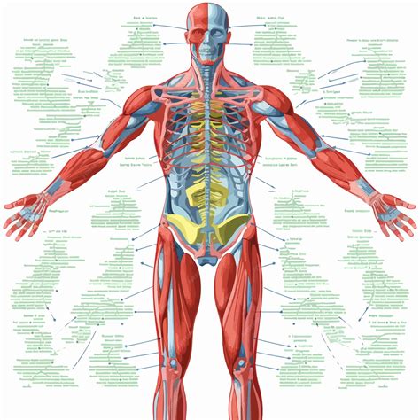 Diagrama ilustrativo detalhado da anatomia do corpo humano para a ...