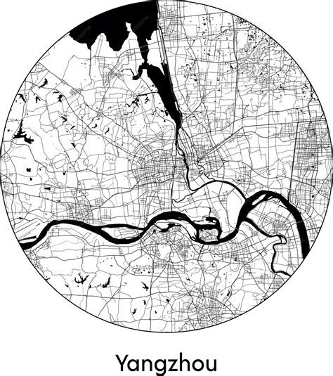 Premium Vector | City map asia china yangzhou vector illustration