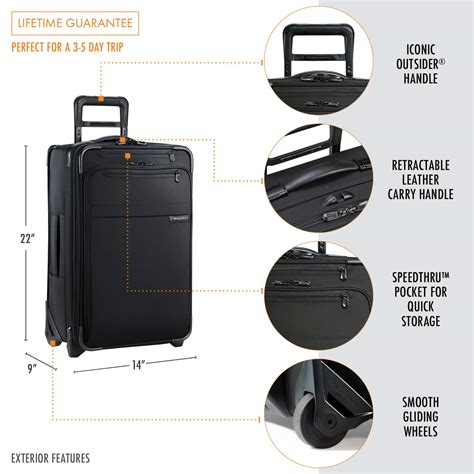 Baseline 22 inch Softside Carry On Luggage with wheels 22 x 14 x 9 ...