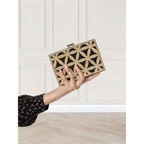 Buy Caprese Junie Box Clutch Pewter Online