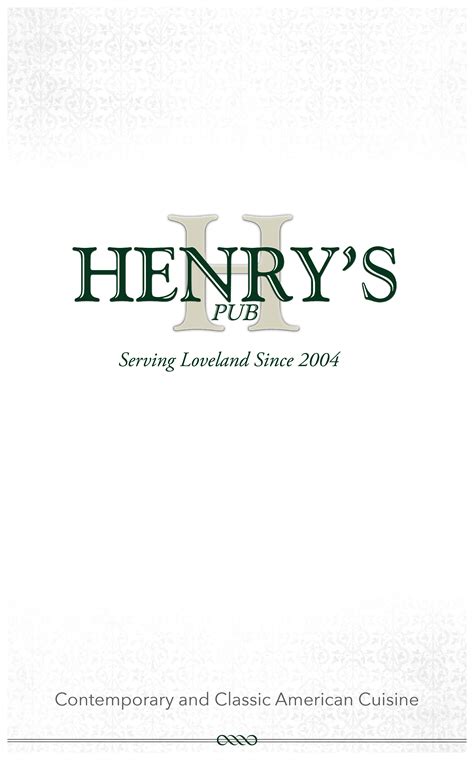 Menu | Henry's Pub