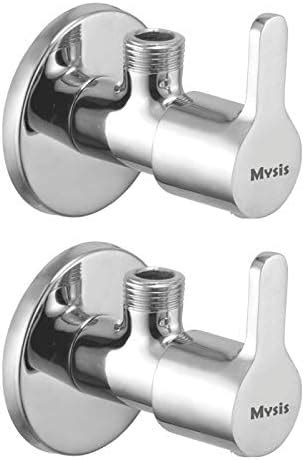 Mysis Orange Brass Angle Valve With Wall Flange (Chrome Finish) - Combo ...
