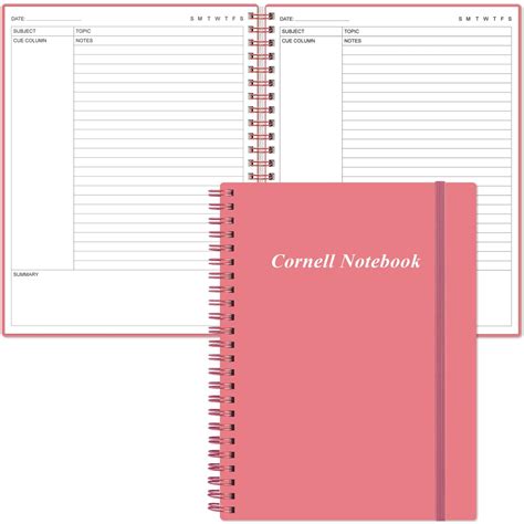 Snapklik.com : A4 Cornell Notes Notebook - 8.5" X 11" College Spiral Cornell Notebooks For Note ...
