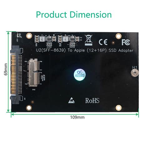 Buy sata adapter pcie m.2 U.2 card for 2010-2017 macbook air pro ...