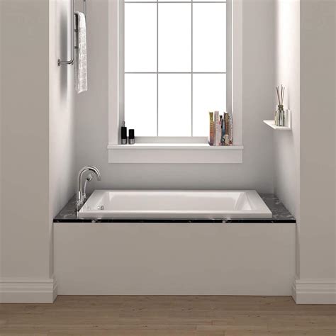 Fine Fixtures Drop In White Soaking Bathtub, Fiberglass Acrylic ...