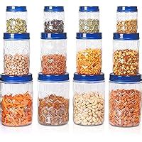 MILTON Hexa Plastic Pet Storage Jar, Set of 18 (6 pcs x 270 ml Each, 6 ...