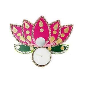 Buy JNJ Lotus Diya for Diwali Gift & Home Decor Pack of 2 Online at Low ...