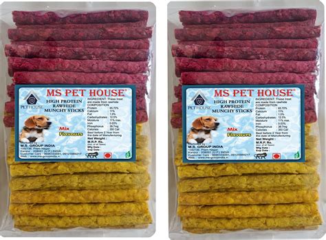 MS PET HOUSE All Life Stages Dog Chew Sticks - 1.8 Kg Total | 900g ...