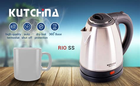 Kutchina RIO SS Electric Kettle 1.5 Litre, 1500W | Stainless Steel ...