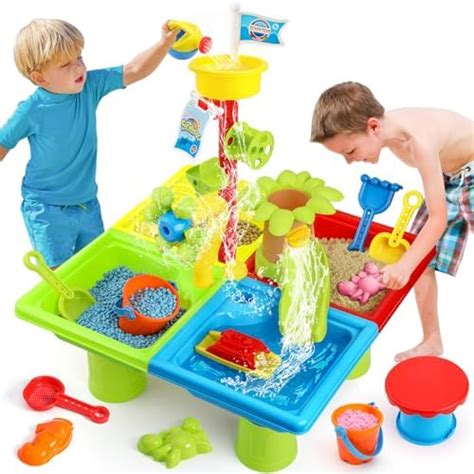 Buy Mini Tudou Water Table for Toddlers 1 3 4 5 6 7 8 Years Old,4 in 1 ...