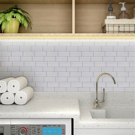 Modex Home Removable 3D Self Adhesive Waterproof Subway Tile India | Ubuy