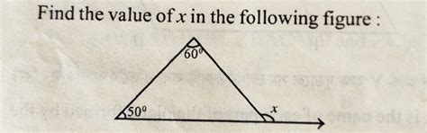 find tha value of x in the following figure - Brainly.in